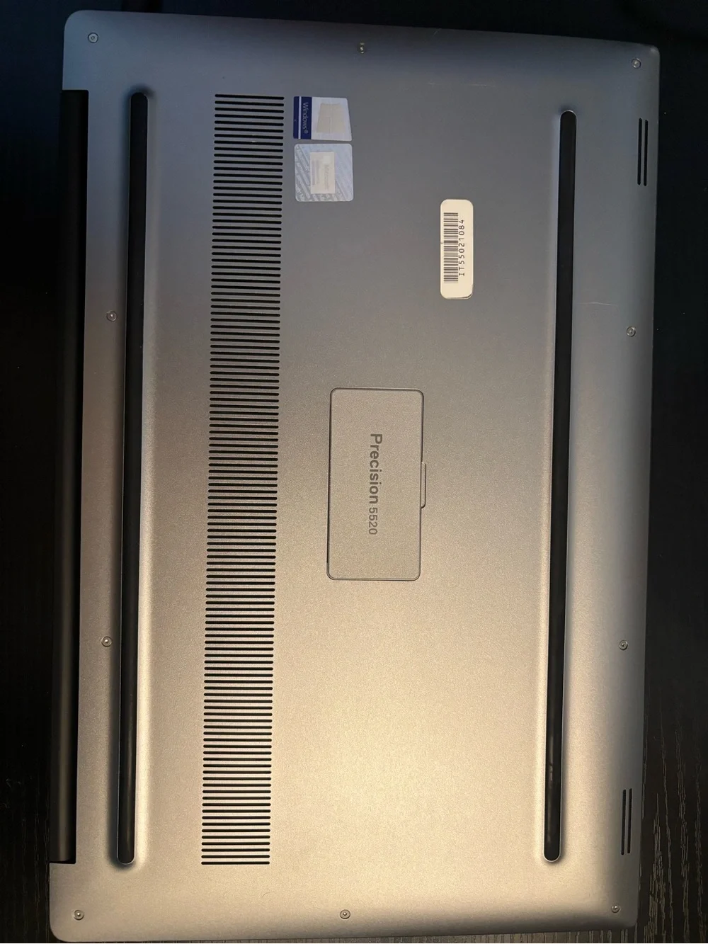 Intel Silver and White Laptop System Information Screen